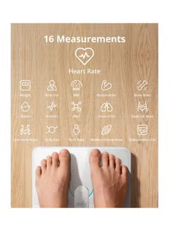 Smart Scale P2 Pro, Weight Scale With Wi-fi, Bluetooth, 16 Measurements Including Weight, Heart Rate, Body Fat, Bmi, Muscle And Bone Mass, 3d Virtual Body Mode, 50 G/0.1 Lb